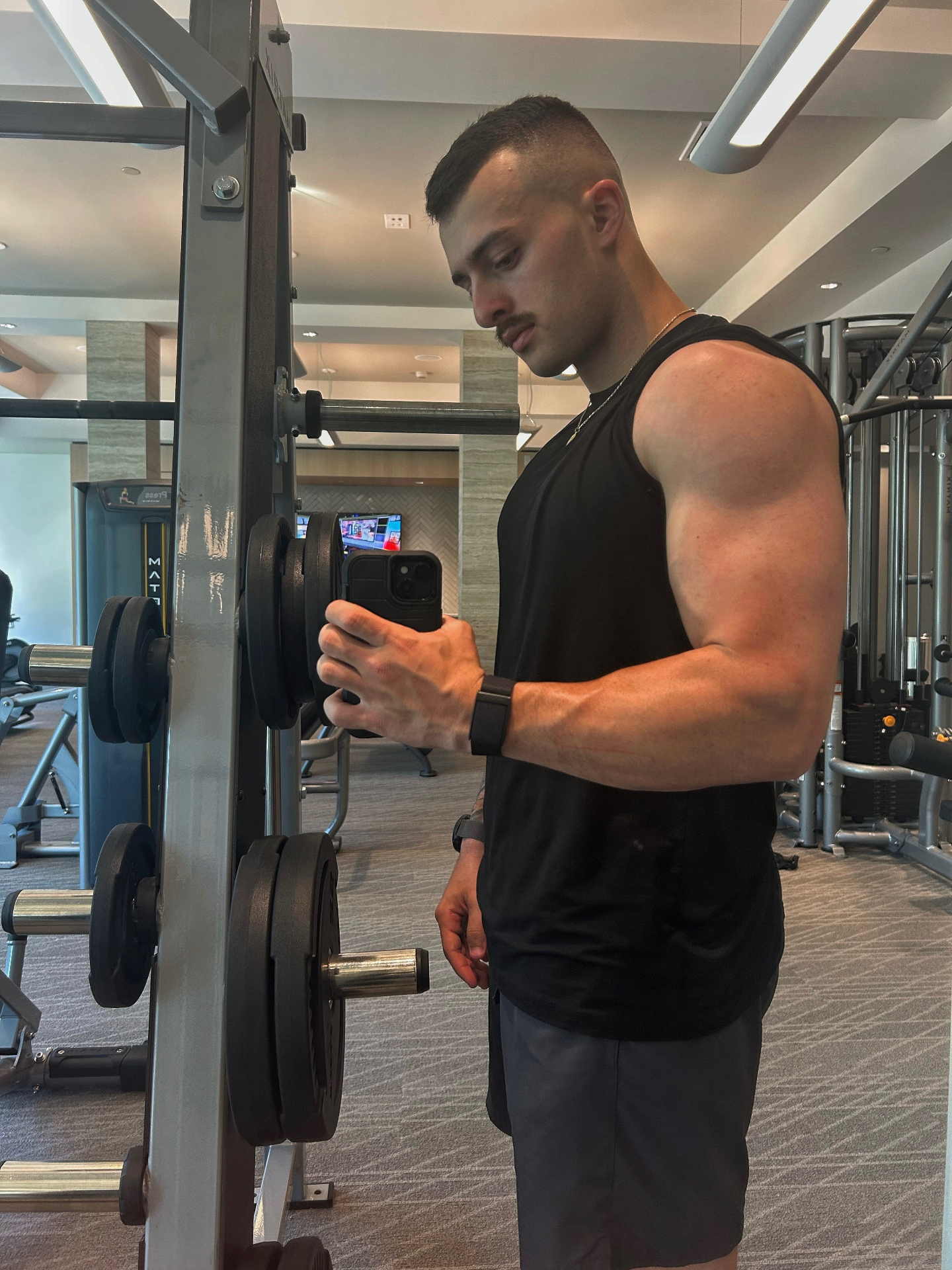 Bryant at the rack — side profile